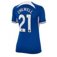 Camiseta Chelsea Ben Chilwell #21 Primera Equipación Replica 2023-24 para mujer mangas cortas